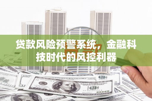 镇原贷款风险预警系统，金融科技时代的风控利器