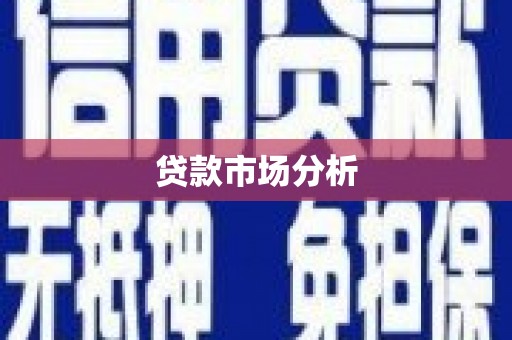 镇原贷款市场分析