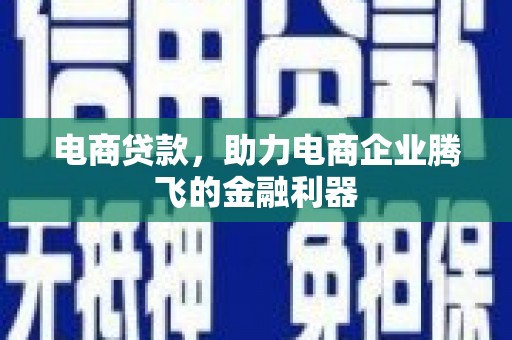 镇原电商贷款，助力电商企业腾飞的金融利器