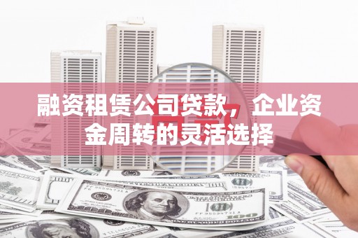 镇原融资租赁公司贷款，企业资金周转的灵活选择