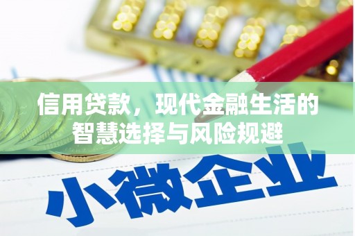 镇原信用贷款，现代金融生活的智慧选择与风险规避