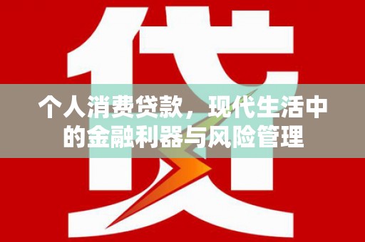 镇原个人消费贷款，现代生活中的金融利器与风险管理