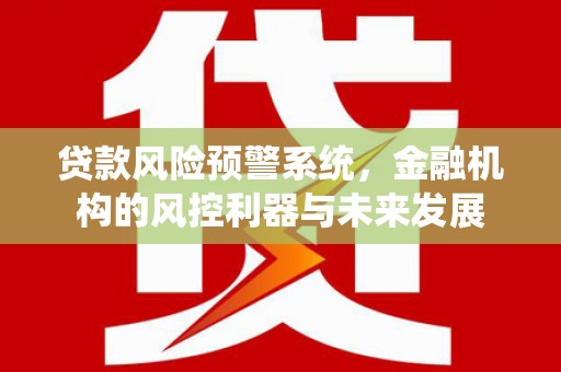 镇原贷款风险预警系统，金融机构的风控利器与未来发展