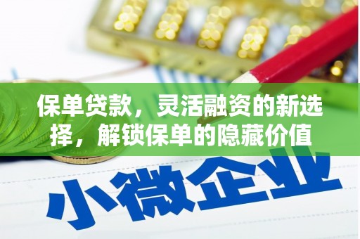 镇原保单贷款，灵活融资的新选择，解锁保单的隐藏价值