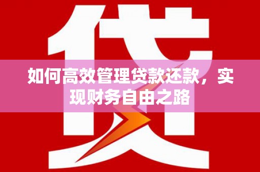 镇原如何高效管理贷款还款，实现财务自由之路