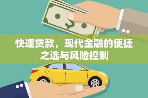 镇原快速贷款，现代金融的便捷之选与风险控制