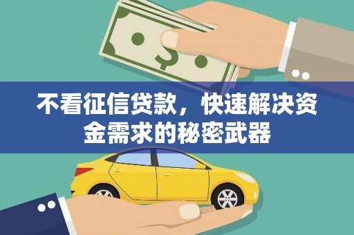 镇原不看征信贷款，快速解决资金需求的秘密武器