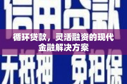 镇原循环贷款，灵活融资的现代金融解决方案