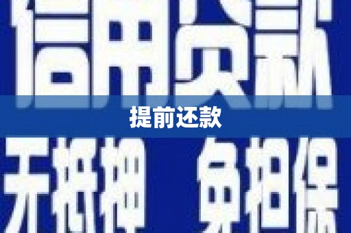 镇原提前还款