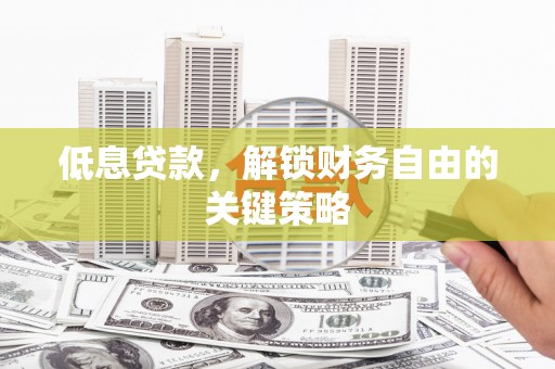 镇原低息贷款，解锁财务自由的关键策略
