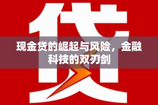 镇原现金贷的崛起与风险，金融科技的双刃剑
