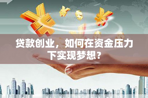 镇原贷款创业，如何在资金压力下实现梦想？