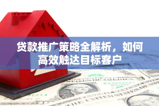 镇原贷款推广策略全解析，如何高效触达目标客户