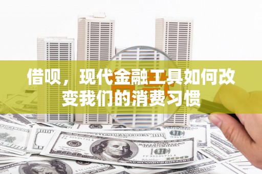 镇原借呗，现代金融工具如何改变我们的消费习惯