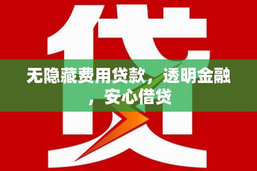 镇原无隐藏费用贷款，透明金融，安心借贷