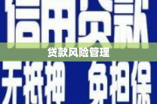 镇原贷款风险管理