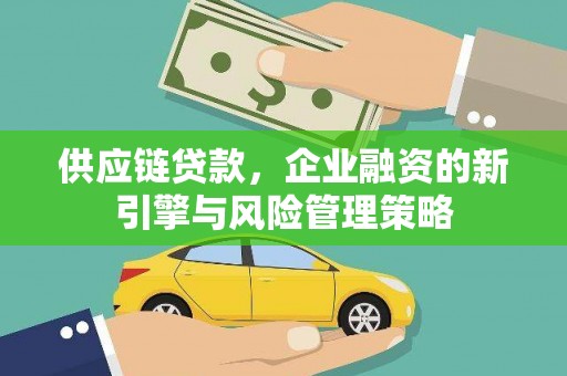 镇原供应链贷款，企业融资的新引擎与风险管理策略