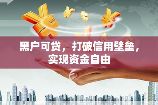 镇原黑户可贷，打破信用壁垒，实现资金自由