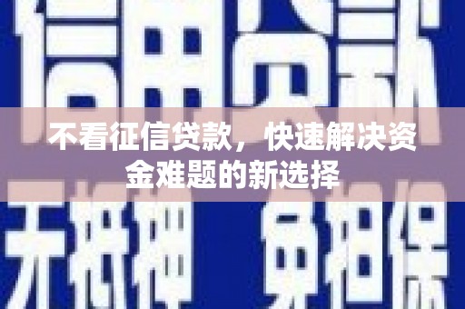 镇原不看征信贷款，快速解决资金难题的新选择