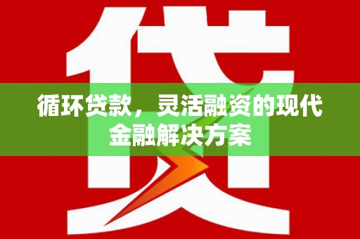 镇原循环贷款，灵活融资的现代金融解决方案