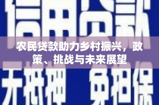 镇原农民贷款助力乡村振兴，政策、挑战与未来展望