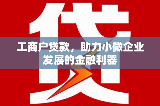 镇原工商户贷款，助力小微企业发展的金融利器