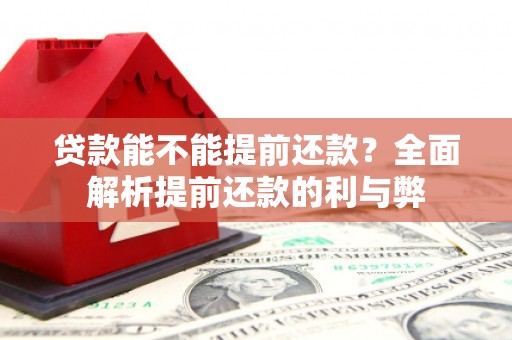 镇原贷款能不能提前还款？全面解析提前还款的利与弊
