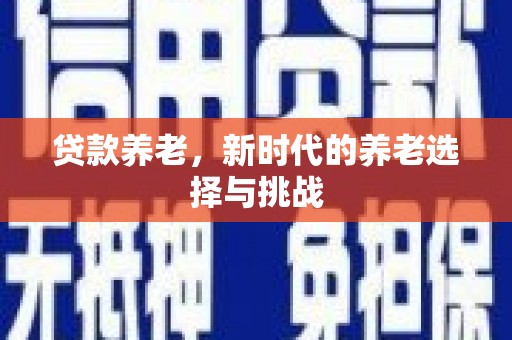 镇原贷款养老，新时代的养老选择与挑战