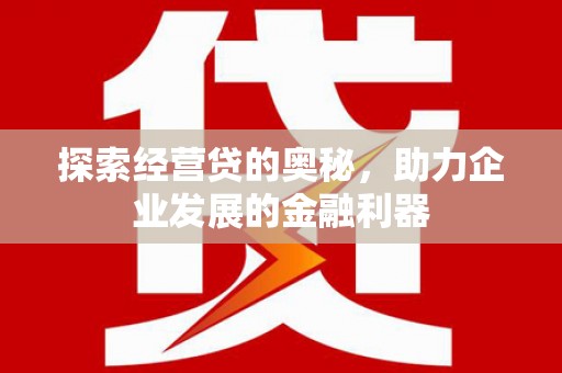 镇原探索经营贷的奥秘，助力企业发展的金融利器