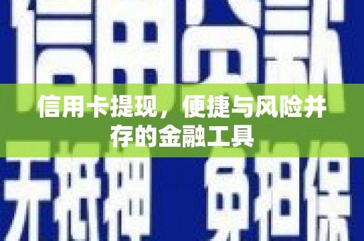 镇原信用卡提现，便捷与风险并存的金融工具
