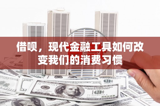 镇原借呗，现代金融工具如何改变我们的消费习惯