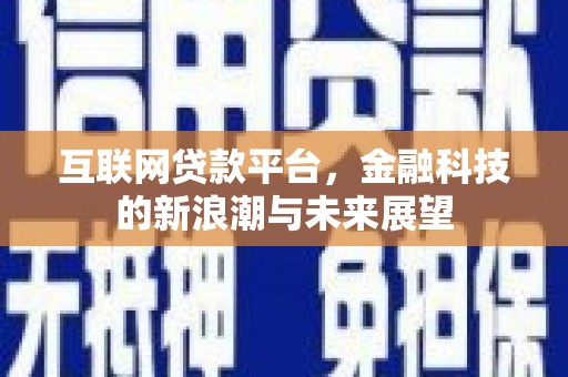 镇原互联网贷款平台，金融科技的新浪潮与未来展望