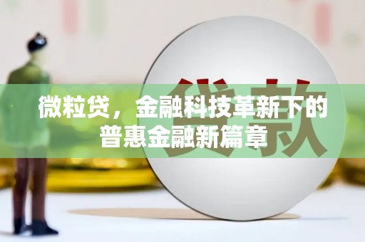 镇原微粒贷，金融科技革新下的普惠金融新篇章