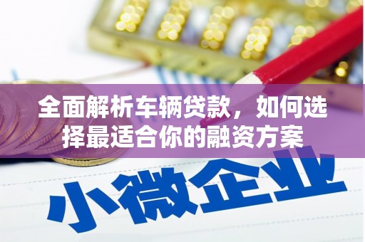 镇原全面解析车辆贷款，如何选择最适合你的融资方案