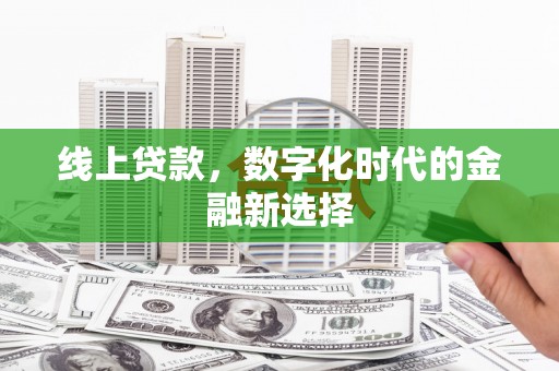 镇原线上贷款，数字化时代的金融新选择