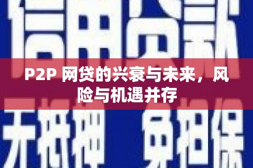镇原P2P 网贷的兴衰与未来，风险与机遇并存