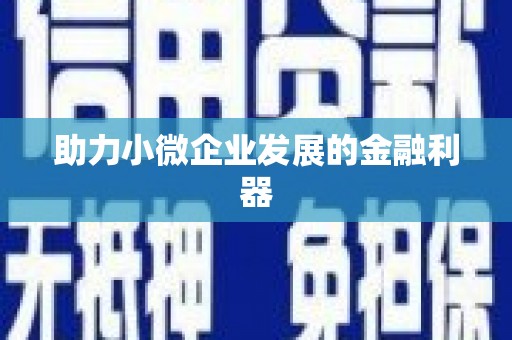 镇原助力小微企业发展的金融利器