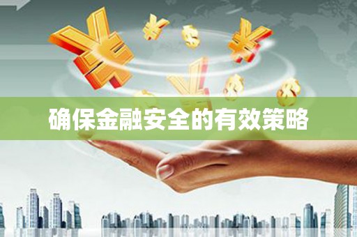 镇原确保金融安全的有效策略