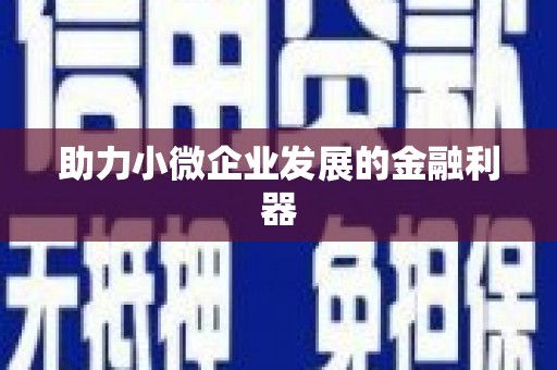 镇原助力小微企业发展的金融利器