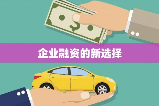 镇原企业融资的新选择